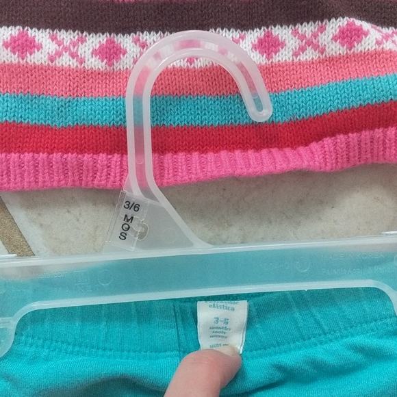 Girls 3-6m sweater dress set/ outfit, pink boots - Picture 5 of 6